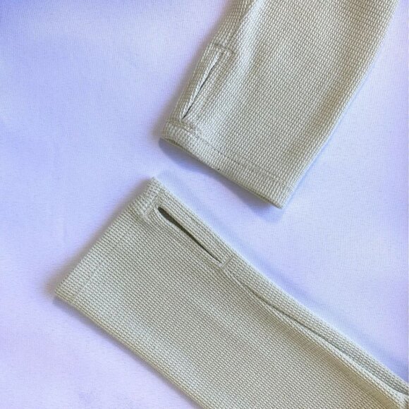 WE THE FREE PASTEL GREEN WAFFLE KNIT LONG TEE TOP - S - Picture 7 of 8